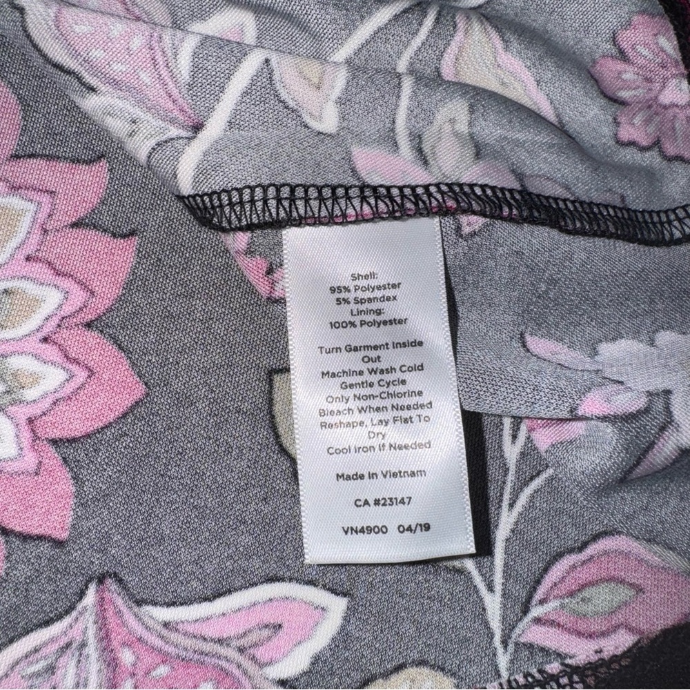 Talbots Black Dress with Pink Floral Design - Picture 11 of 11